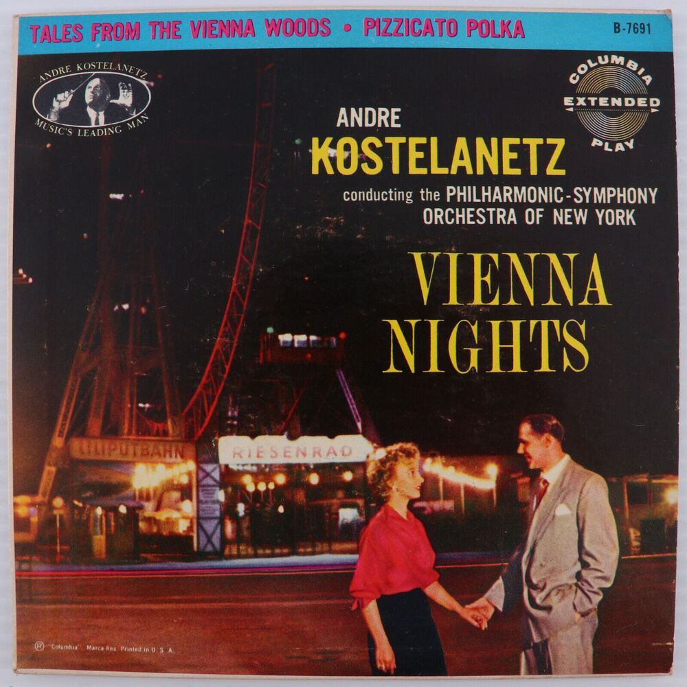 André Kostelanetz - Vienna Nights - 45 rpm 7" EP Vinyl Record B-7691